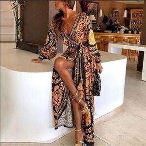 New slit romantic long dress!